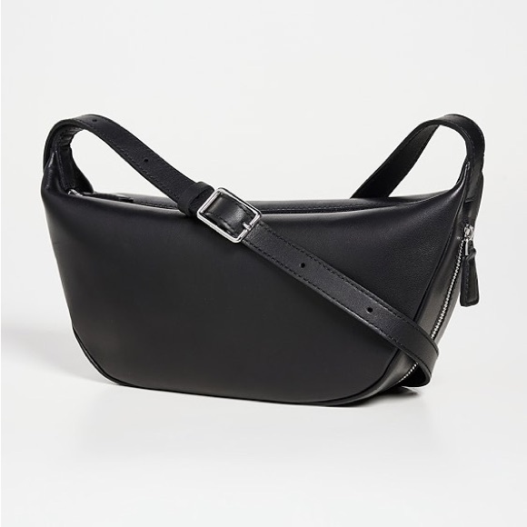 Madewell Handbags - Madewell Black Leather Half Moon Crossbody Bag